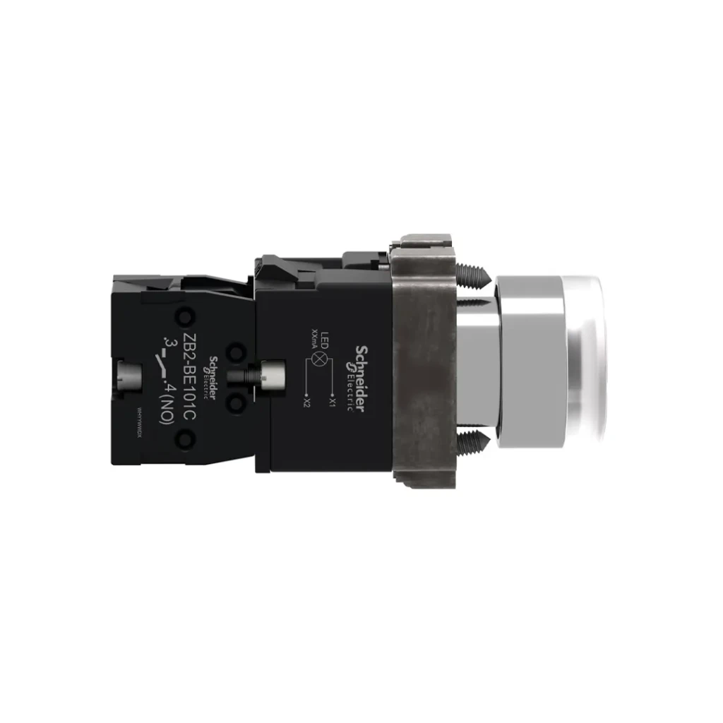 Кнопка с led подсветкой с возвратом 220 - 240 в 3 a ip65 белый schneider-electric 2