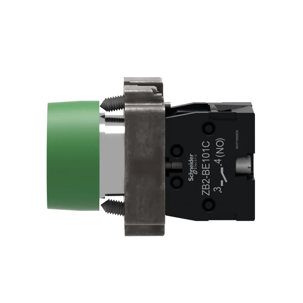 Buton cu revenire 220 - 240 v 3 a ip66 verde schneider-electric 2