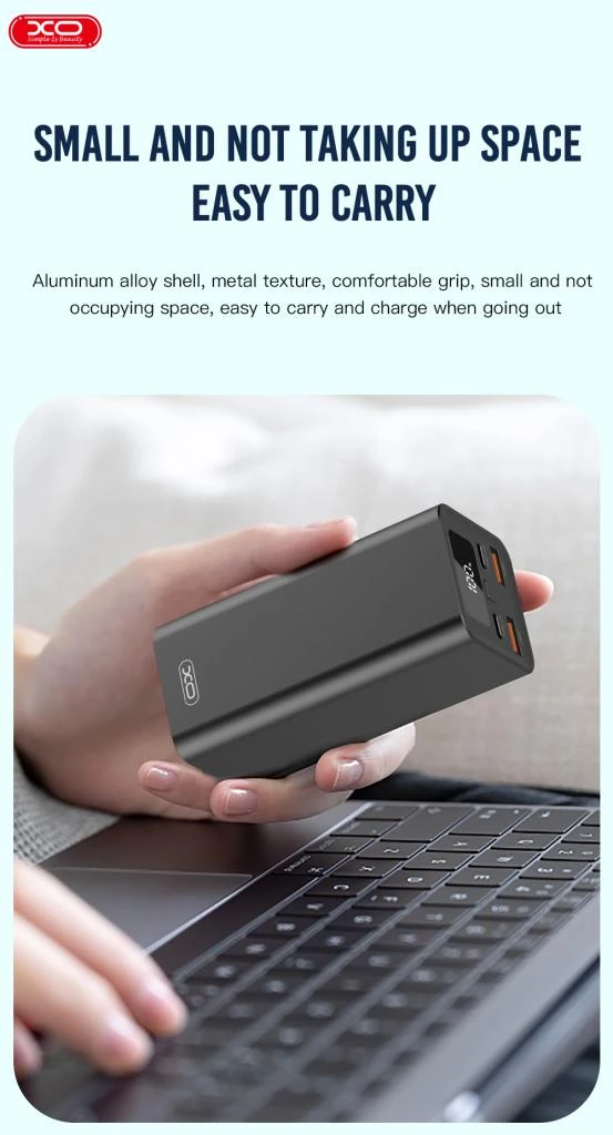 Baterie externă xo pb97 pd65w pentru laptop 20000mah negru 5