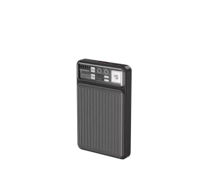 Baterie externă magnetică metalică xo pr294 cu încărcare rapidă (încărcare wireless 15w + usb-c 20w) 10000mah gri