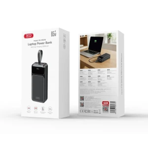 Baterie externă xo pr298 cu încărcare rapidă, afișaj digital, 65w (port usb-c / usb-a 22.5w), 30000mah, neagră Thumbnail 2