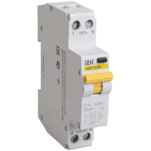 Întreruptor diferențial avdt32m c 10 ma 16 a 1p+n 220 - 240 v iek