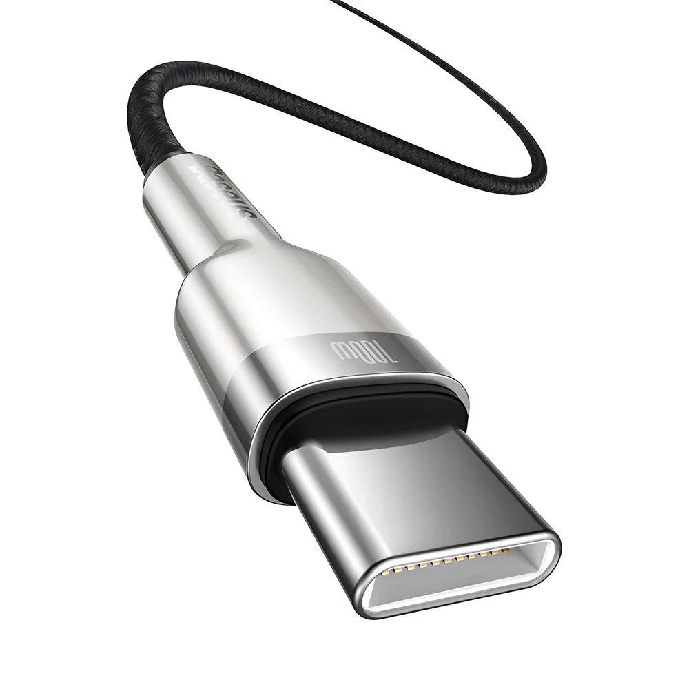 Baseus cable type-c to type-c 100w 1m, cafule metal series, black 3