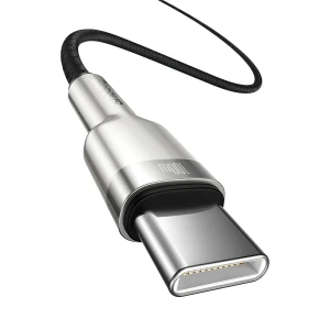 Baseus cable type-c to type-c 100w 1m, cafule metal series, black Thumbnail 3