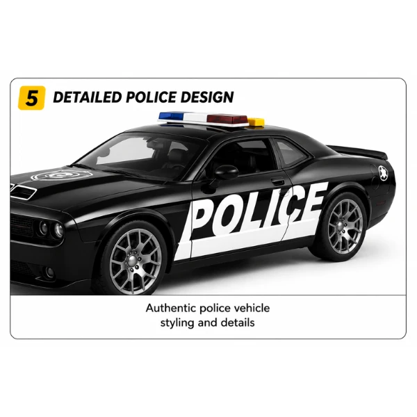 Mașină de poliție 1:18 (lumină / sunet) 8