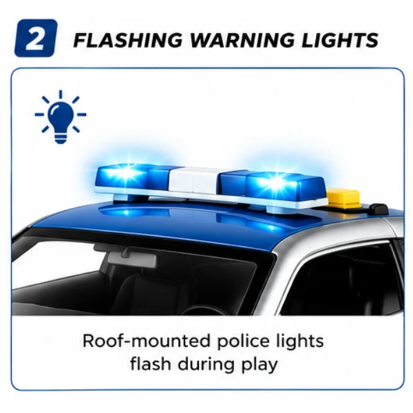 Mașinuță de poliție 1:18 (lumină / sunet) 5