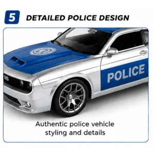 Mașinuță de poliție 1:18 (lumină / sunet) Thumbnail 8