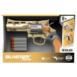 Revolver mecanic cu gloanțe moi, galben Thumbnail 3