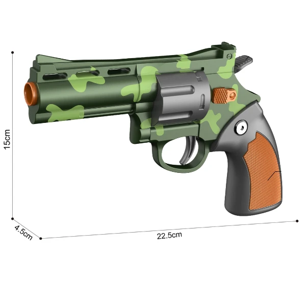 Revolver mecanic cu gloanțe moi, verde 4