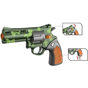 Revolver mecanic cu gloanțe moi, verde Thumbnail 5