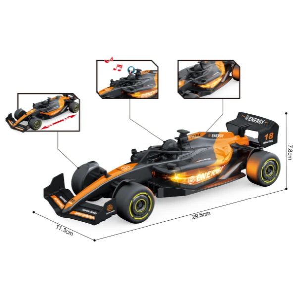 1:18 mașină de curse f1 cu inerție , (lumină/sunet) 4