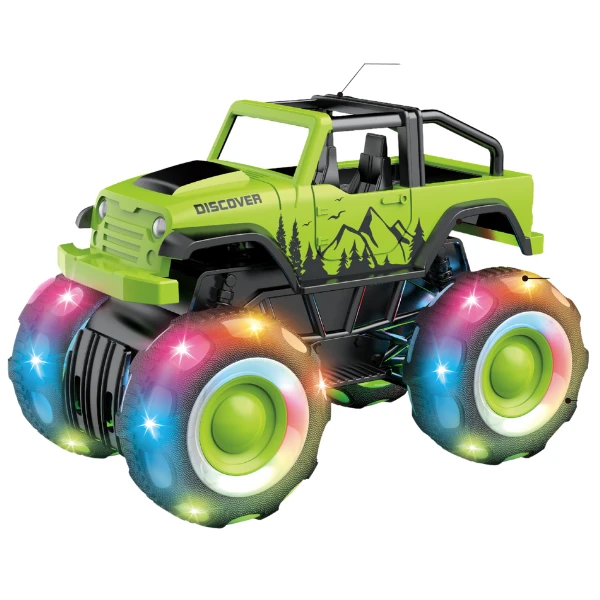 1:32 monster truck cu inerție (lumină/sunet), verde 2