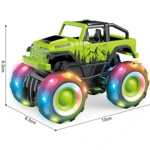 1:32 monster truck cu inerție (lumină/sunet), verde Thumbnail 4