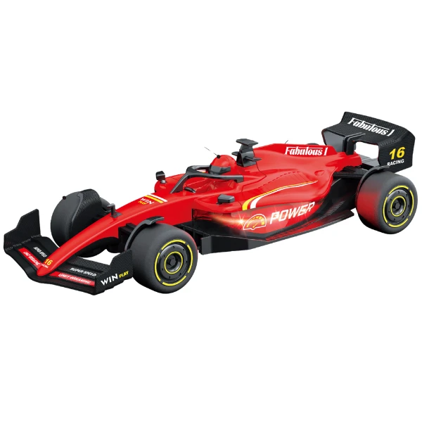 1:18 mașină de curse f1 cu mecanism pull-back , (lumină/sunet), roșie 2