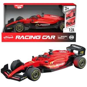 1:18 mașină de curse f1 cu mecanism pull-back , (lumină/sunet), roșie