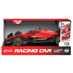 1:18 mașină de curse f1 cu mecanism pull-back , (lumină/sunet), roșie Thumbnail 3