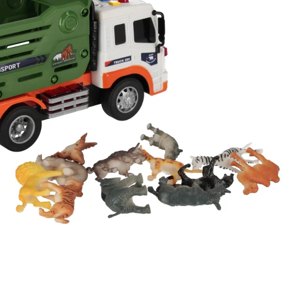 1:16 camion de salvare pentru transportarea animalelor cu fricțiune (lumini /sunete) 5