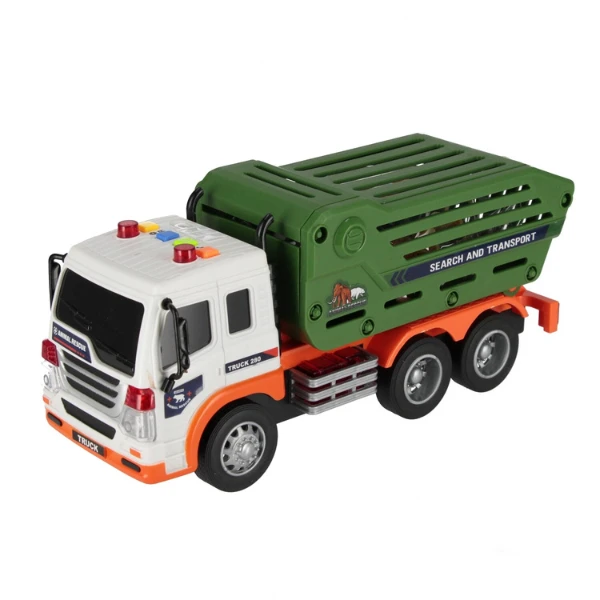 1:16 camion de salvare pentru transportarea animalelor cu fricțiune (lumini /sunete) 6