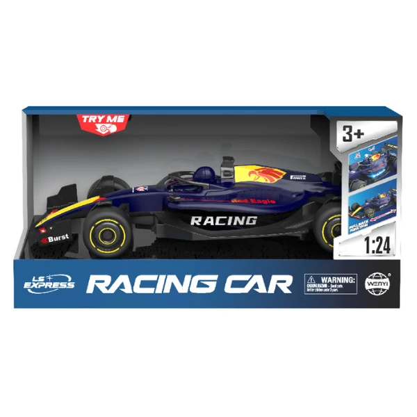 1:18 mașină de curse f1 cu mecanism pull-back , (lumină/sunet), albastră 3
