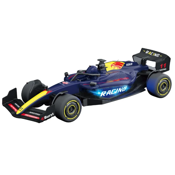 1:18 mașină de curse f1 cu mecanism pull-back , (lumină/sunet), albastră 2