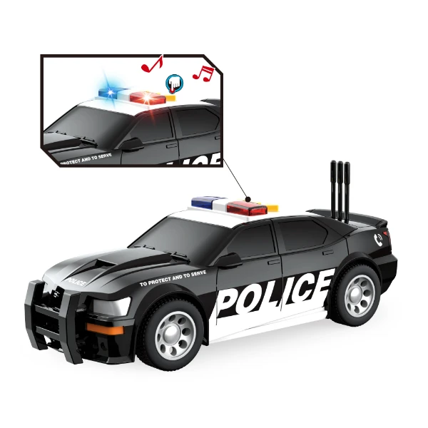 1:32 set vehicule de poliție cu fricțiune (lumini / sunete) 9