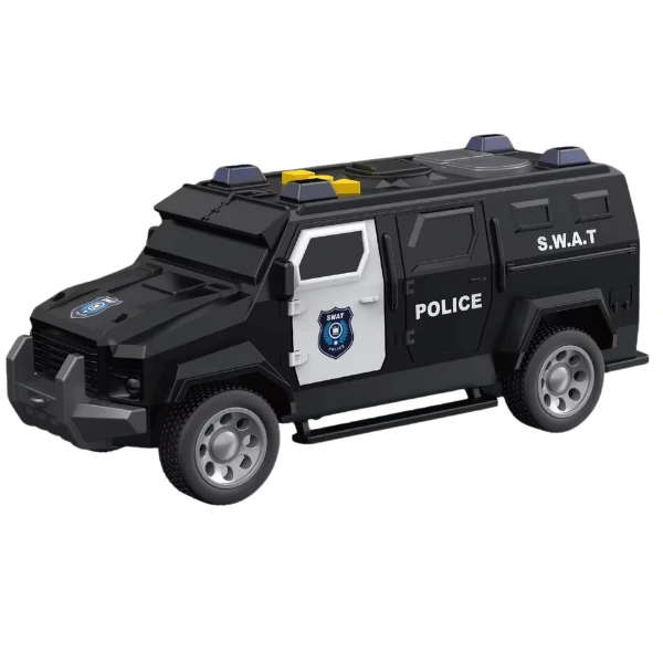 1:32 set vehicule de poliție cu fricțiune (lumini / sunete) 6
