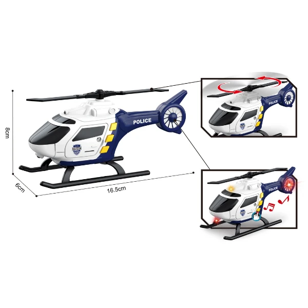 1:32 set vehicule de poliție cu fricțiune (lumini / sunete) 7
