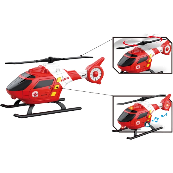 1:32 set vehicule de salvare cu fricțiune (lumini / sunete) 10