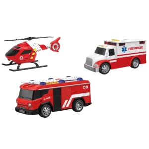 1:32 set vehicule de salvare cu fricțiune (lumini / sunete) Thumbnail 2