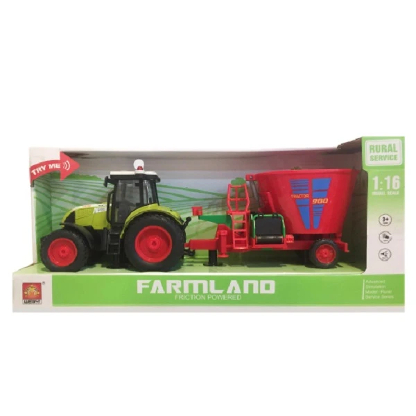 1:16 tractor cu fricțiune "trailered farm tractor" (lumina / sunet) 3