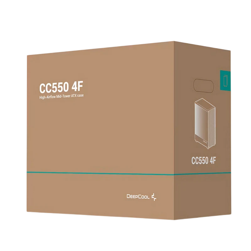 Компьютерный корпус deepcool cc550 4f, midi-tower, без блока питания 8