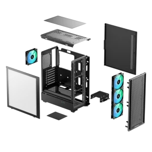 Компьютерный корпус deepcool cc550 4f, midi-tower, без блока питания Thumbnail 11