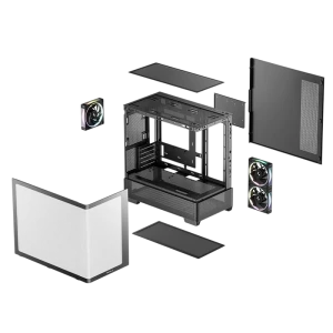 Carcasă pc deepcool cg380u 3f, micro-atx, fără psu, negru Thumbnail 8