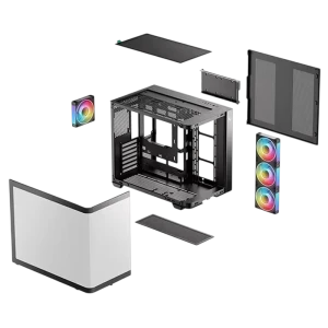 Carcasă pc deepcool cg530u 4f, midi-tower, fără psu, negru Thumbnail 8