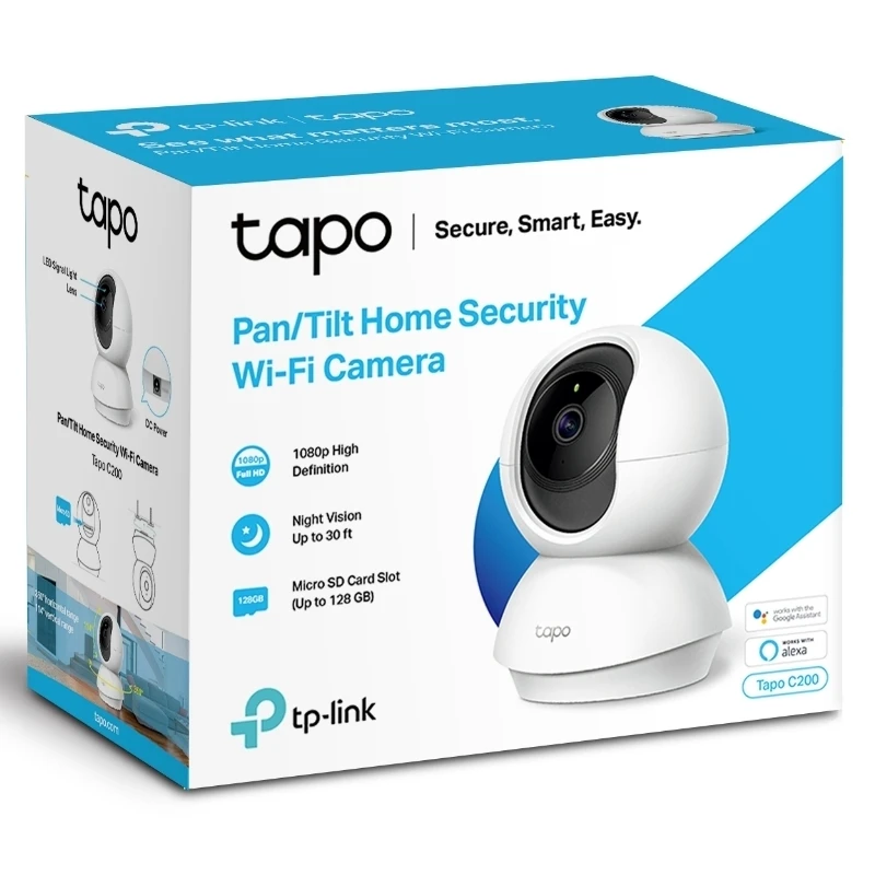 Умная камера видеонаблюдения tp-link tapo c200, белый 8
