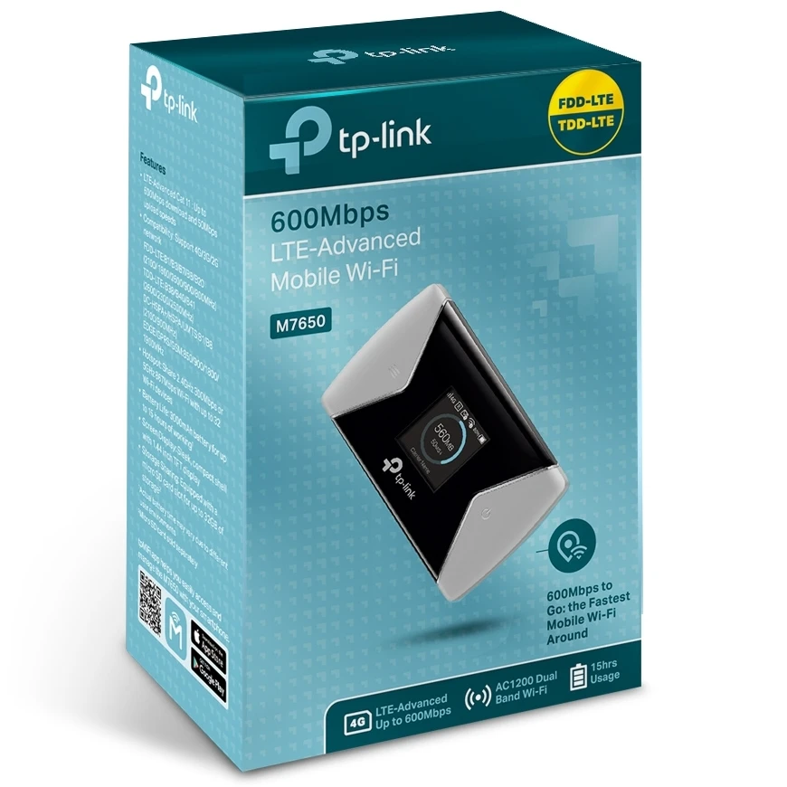 Wi-fi router mobil tp-link m7650, negru 3
