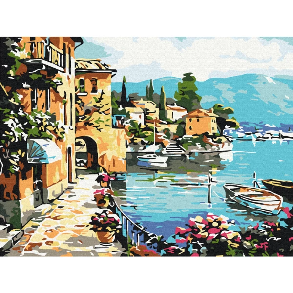 Картина по номерам 30*40 см (без упаковки) -  летняя набережная 7