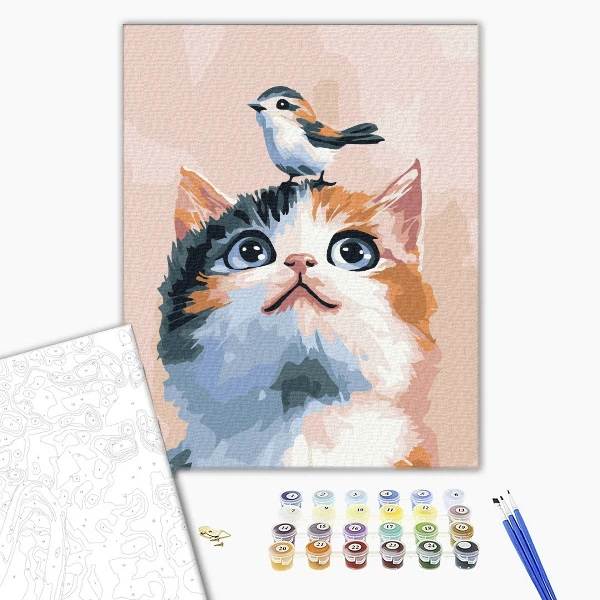 Pictură pe numere 30*40 сm (fără cutie) – prietenii mici 2