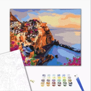 Pictură pe numere 30*40 сm (fără cutie) – culorile strălucitoare ale siciliei Thumbnail 3