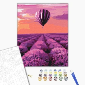 Pictură pe numere 30*40 сm (fără cutie) – un balon cu aer cald în provence Thumbnail 2