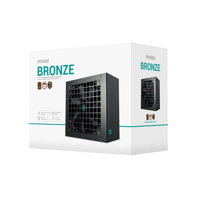 Блок питания для компьютеров deepcool gamerstorm pf550x, 550вт, atx, немодульный 8
