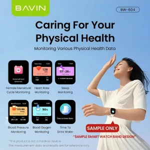Умные часы bavin, hd-дисплей, фитнес-трекер, двойные ремешки, черные Thumbnail 4