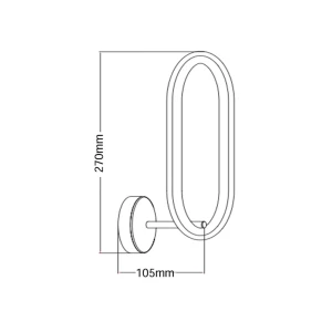 Настенный светодиодный светильник acropol 8 вт smd ip20 4000 k 220 - 240 в horoz Thumbnail 2