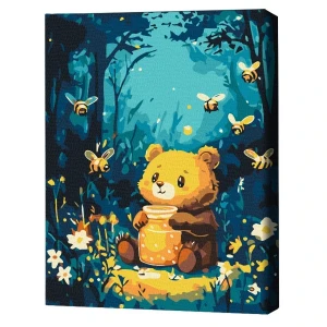 Pictură pe numere 30*40 сm (fără cutie) – prietenia cu albinele