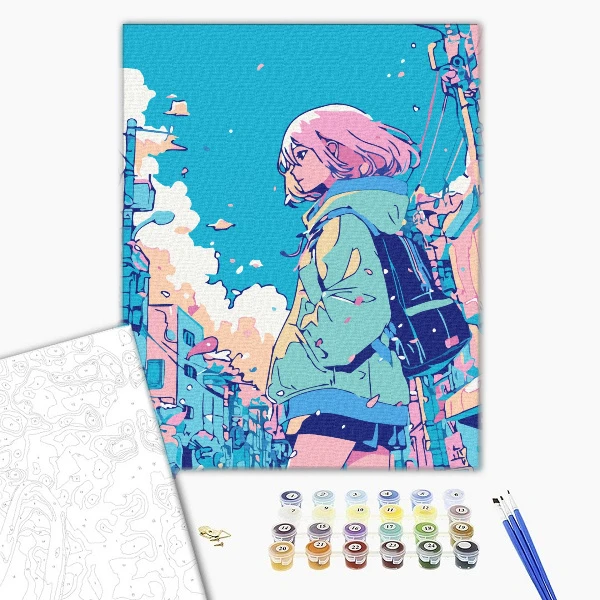 Pictură pe numere 30*40 сm (fără cutie) – fata din desene animate 2