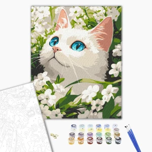 Картина по номерам 30*40 см (без упаковки) -  весенний котёнок Thumbnail 3
