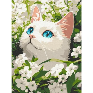 Картина по номерам 30*40 см (без упаковки) -  весенний котёнок Thumbnail 3