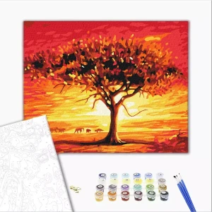 Pictură pe numere 30*40 сm (fără cutie) – soarele deșertului Thumbnail 2