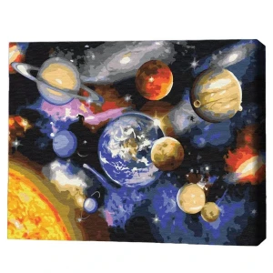 Pictură pe numere 30*40 сm (fără cutie) – parada planetelor