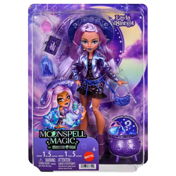 Set de joacă monster high moonspell magic „layla stone” cu accesorii 3